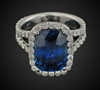 5.35ct Fine Ceylon Sapphire in 18K White Gold image