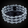 Three-Row Bracelet in 18K White Gold image