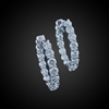 Diamond Hoop Earrings in 18K White Gold image