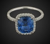 French-Cut Ceylon Sapphire in Platinum image