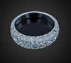 French-Cut Matching Band in 18K White Gold image