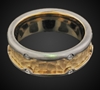 Burnished Two-Tone with Diamonds in 18K Gold image
