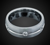 Burnished Diamond Ring in 18K White Gold image